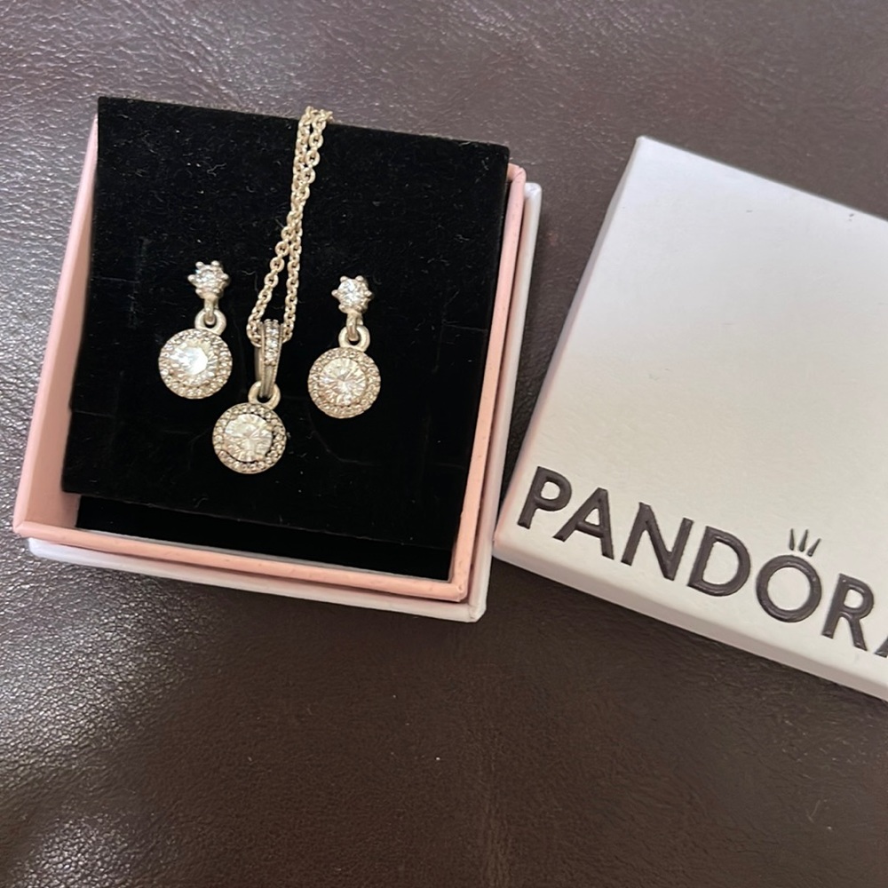 Pandora Earring/ Necklace Set ✨